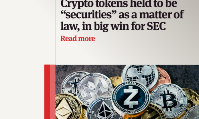 Crypto tokens considered “securities” by law, in a big win for the SEC |  United States |  Global law firm