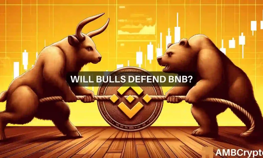 BNB wants to cross $600, but why the altcoin may fall to $550 instead