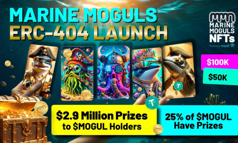 Marine Moguls ERC-404 Launches with $2.9M in Prizes for Token Holders