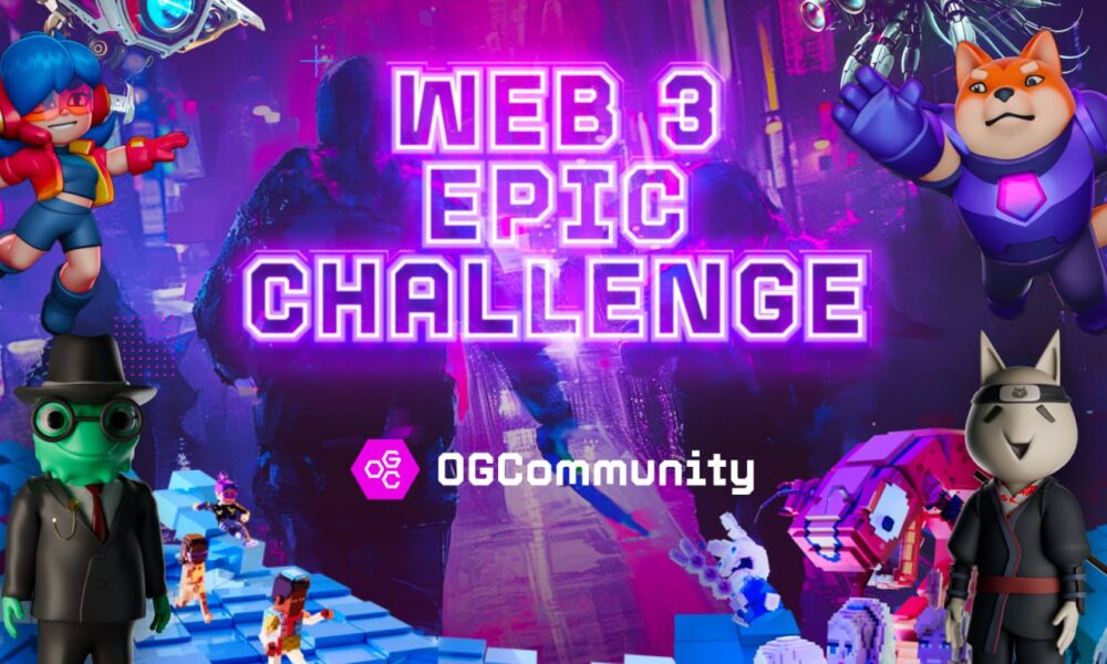 The Web3 Epic Challenge with OGCommunity, Hello Pixel, Xyro, TweetScout and 7 great projects where you have the chance to claim $50,000 USDT and fantastic token and NFT prizes