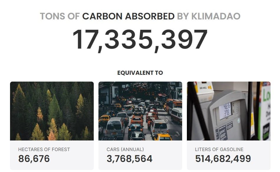 Klimadao carbon removed