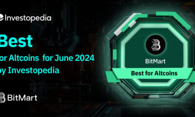 BitMart Named Investopedia's Best Crypto Exchange for Altcoins in June 2024