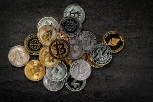 cryptocurrency on black background.  best crypto coins for maximum ROI