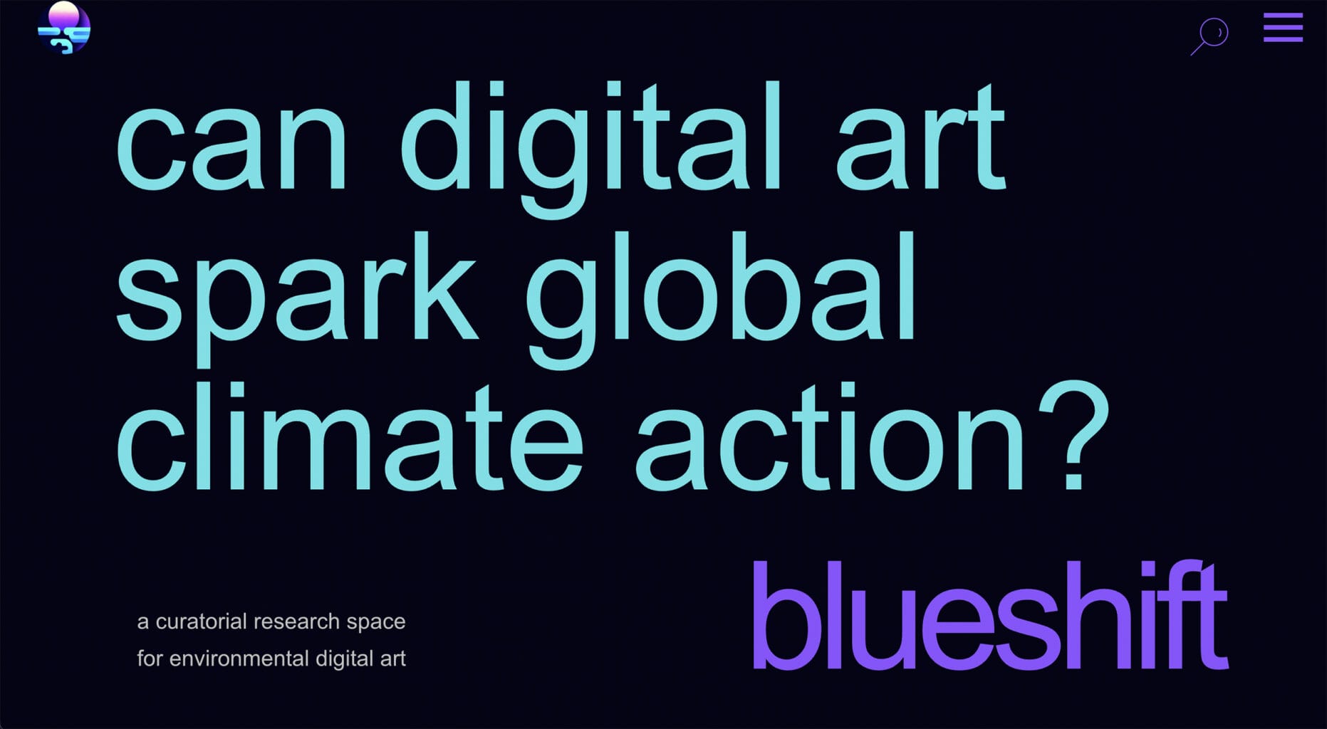 Blueshift unveils online space for environmental digital art