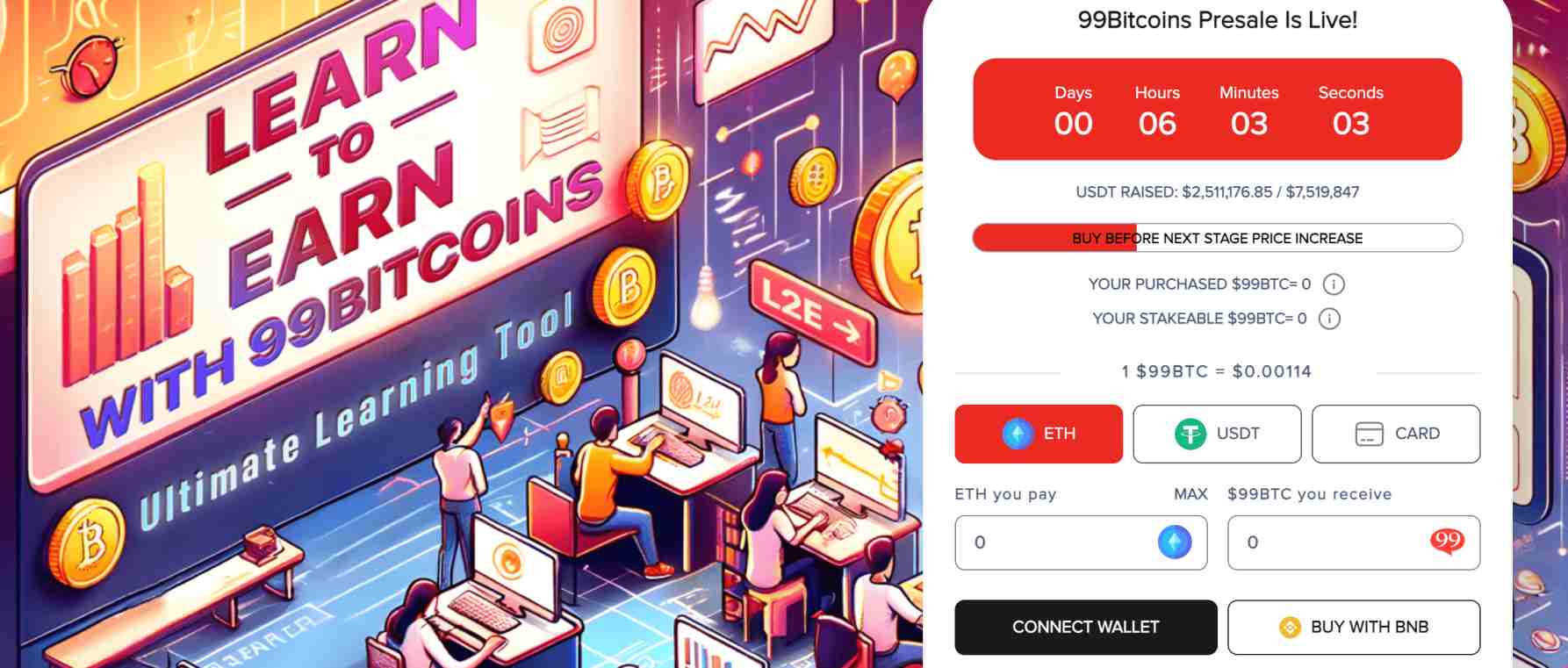 99Bitcoins Token presale