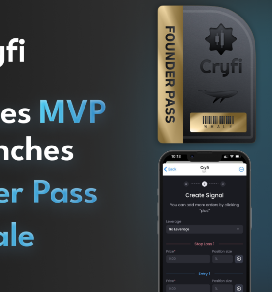 Cryfi Blockchain Verified Signals Trading Platform Launches Alpha, Founder Pass NFTs to Launch on May 3