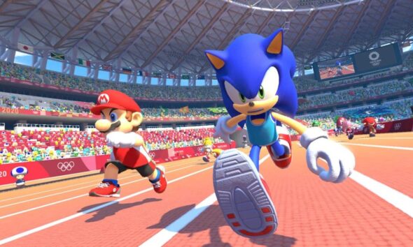 Mario and Sonic competing at the Tokyo Olympics - the last entry in the series, for now