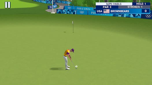 Screenshot from the Go! Paris 2024 Olympics showing golf.