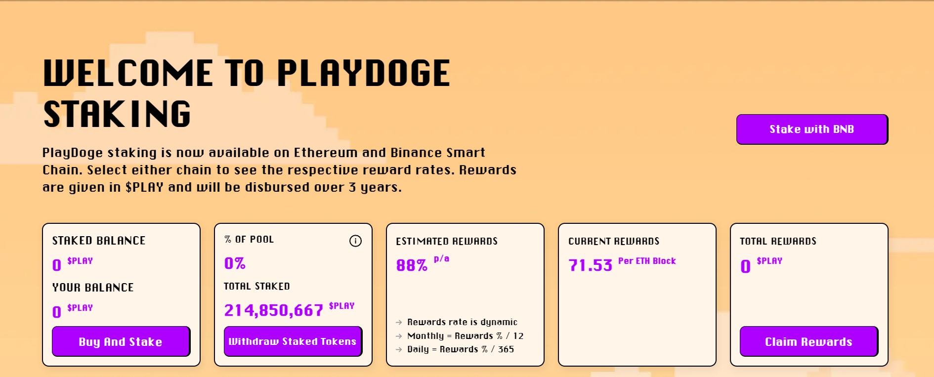 PlayDoge Staking